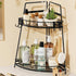 VITVITI 2 Tier Corner Bathroom Counter Organizer, Metal Bathroom Countertop Organizer Shelf