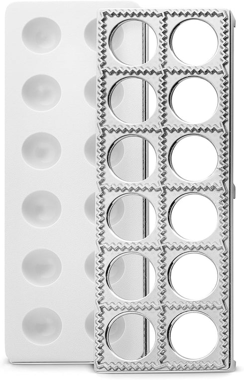 Bellemain Ravioli Maker Press | Pelmeni Mold, Pierogi Press, Pasta Making Kit - Makes 12 Ravioli
