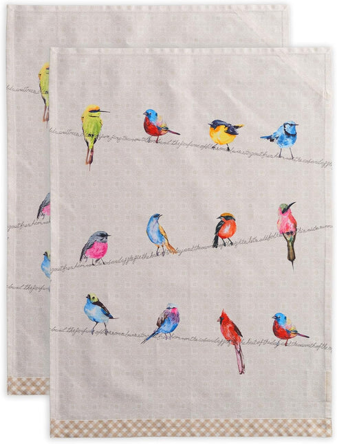 Maison d' Hermine Kitchen Towels Set of 2, 100% Cotton, 27.50" x 20" Reusable Cloth for Kitchen