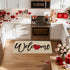 24x59 Inch Artoid Mode Welcome Love Heart Valentine's Day Doormat, Home Decor Low-Profile Runner Rug Door Mat