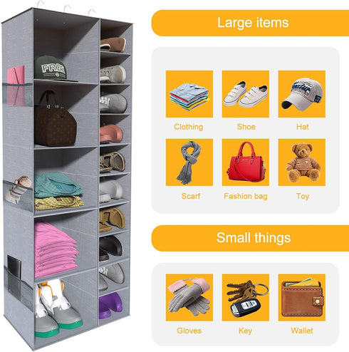 Closet 15 Closet coastal rose Hanging Shoe Storage Organizer, Sections Organizers and Storage Shelves Shoe Rack Holder