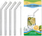 Borosilicate Glass Straws for 16 oz Tumbler, 9 inch 8mm BPA Free, Reusable Clear Bent Skinny Drinking Straws