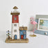 Decorative Lighthouse for Home Decor, 10.16" H Rustic Wood Light House Sculpture, Nautical Beach Tabletop Centerpiece
