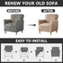 1-Piece Stretch Modern Banquet Armchair Slipcover Accent Chair Covers with Arms Soft Chair Slipcovers for Living Room