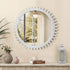 30 Inch ULIKE Round Wood Mirror, Rustic Farmhouse Circle Mirror with Wooden Frame, Modern Wall Decor for Bathroom