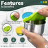Everusely Stainless Steel Snack Containers for Kids, Lunch Containers with Lids, Metal Lunch Box, Stainless Steel
