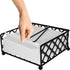 Blue Donuts Lattice Collection Napkin Holder, Flat Napkin Holder for Kitchen and Dining Tables, Black