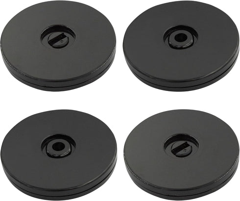 4 Pcs Black 3 Inch Acrylic Lazy Susan Rotating Turntable Organizer, Round Swivel Plate for Kitchen, Table, Cake