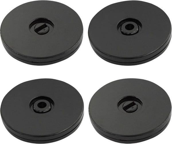 4 Pcs Black 3 Inch Acrylic Lazy Susan Rotating Turntable Organizer, Round Swivel Plate for Kitchen, Table, Cake