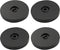4 Pcs Black 3 Inch Acrylic Lazy Susan Rotating Turntable Organizer, Round Swivel Plate for Kitchen, Table, Cake