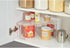 Counter, mDesign Plastic/Steel Freestanding Foldable Corner Stackable Organizer Shelf for Kitchen, Pantry, Cabinet