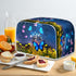 Talayituse Butterfly Heart Flower Print Toaster Covers - Dust Protection for Bread Maker, Washable Appliance Cover
