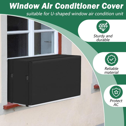 New Upgrade Window AC Cover, Heavy Duty Air Conditioner Cover for U Shaped 8000/10000/12000 BTU Units