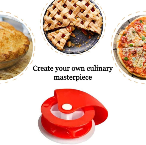 Pastry Wheel Decorator and Cutter, Plastic Pie Decoration Tool for Beautiful Pie Crust or Ravioli Pasta