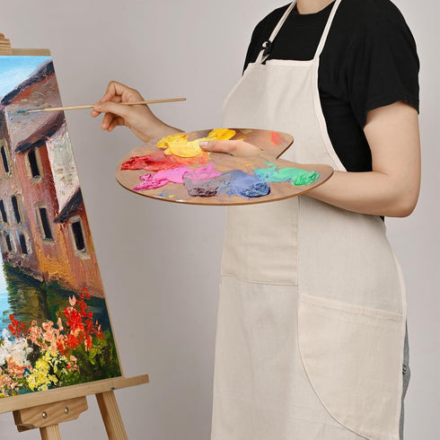 3 KEVIN&SASA CRAFTS Painting Apron for Men and Women, Professional for Acrylic, Oil and Watercolor Painting