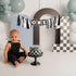 VANGNING 1st Race Car High Chair Banner - Black White Race Car Highchair Banner Birthday Decorations,First Birthday