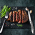 Steak Knives Set of 6, Stainless Steel Serrated Blade, Hammered Pattern Handle, 4.5 In, Dishwasher Safe for Kitchen