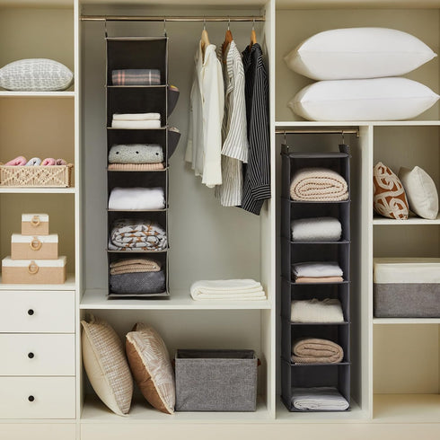 Closet 6-Shelf Closet YOUDENOVA Hanging Organizer and Storage, Hanging Storage Shelves, Grey