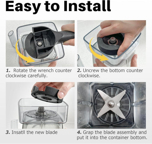 Vitamix Blender Wet Blade Replacement, Compatible with 5200 Series Blender Mixer 64oz and 32oz Containers