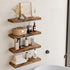 Set 4, Fixwal Wood Floating Shelves, Wall Shelves of Shelves for Wall Decor, with Invisible Brackets for Bathroom