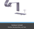 Kenney Fast Fit 5/8" No Measure Curtain Rod Brackets, Pewter