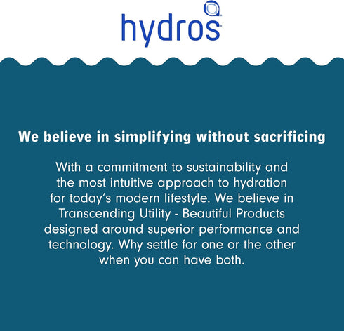 Hydros Filter Refill 2 Pack, Fast Flo Tech Replacement Water Filters for Hydros Pitchers, Filters 40 Gallons Each