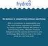Hydros Filter Refill 2 Pack, Fast Flo Tech Replacement Water Filters for Hydros Pitchers, Filters 40 Gallons Each