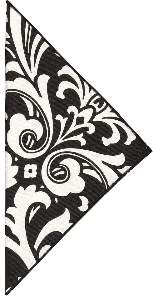 Cloth Napkins Black and White Wedding Table Decor, Set of 4 All Cotton Dinner Linen Napkins