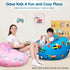 Lukeight Stuffed Animal Storage Bean Bag Chair Cover for Kids, XX-Large Construction Zipper Cover for Organizing Plush