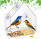 Window Bird Feeder, Clear Feeders with Strong Suction Cups for Outside Wild Birds