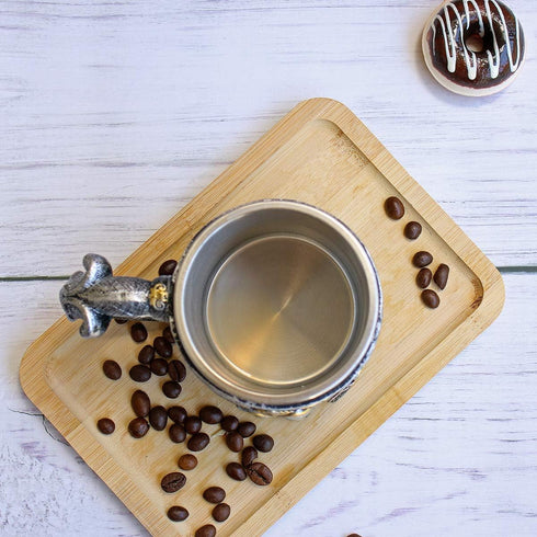 13oz Skull Coffee Mug, Viking Skull Beer Mugs with Stainless Steel Liner, Gift for Men, Father's Day Gifts