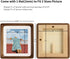 8x8 8x8 6x6, FLECHAZO Picture Frames, Natural Walnut Wood Frame with Mat for Pictures Square Wall Gallery Photo Frame