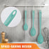 3 Pcs Silicone Spoons Set, 7.9 10.6 14.2 inch, Heat Resistant Kitchen Utensils for Mixing, Stirring, Serving