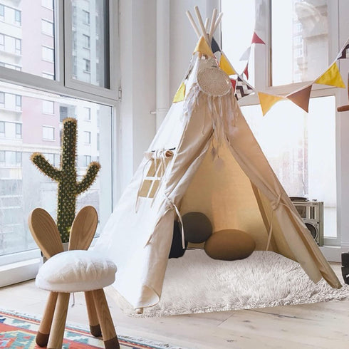 50.5" Lx38.5 TTLOJ Rectangle Rug for Play Tent, Decorative Area Rug, Fluffy Soft Mat Pad for Kids Room Playhouse
