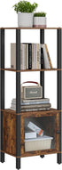4 BS03BB004 TUTOTAK Tier Bookcase and Bookshelf, Narrow Book Shelf with Door for Small Space, for Living Room, Office