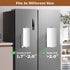 Swaitee Magnetic Paper Towel Holder for Fridge - No Drill, One Hand Tear with Ratchet Mechanism, Silver, Self-Adhesive