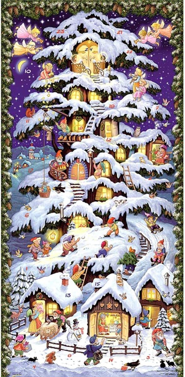 Korsch Advent-Tree Tower, 23.75" H x 11.5" W x .1" D, White by Alexander Taron Importer 11641