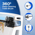 Set: 2 Pack HAMITOR Toilet Brush and Holder Stainless Steel Rustproof Kits with Deep Cleaning Bristles - Hidden Toilet