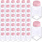 Bokon 48 Pack Glass Salt Shaker Bulk with Stainless Lids 2.7oz Small