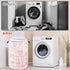 SEASINK 17.71"x13.77" Pink Laundry Basket Bow Decor for Girls Room Cute Teens Nursery Hamper Kids Bin for Dorm Bathroom