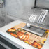 Fall Pumpkin Sunflower Dish Drying Mat 18”x24”, Absorbent Autumn Orange Pumpkins Drying Mat for Kitchen Counter
