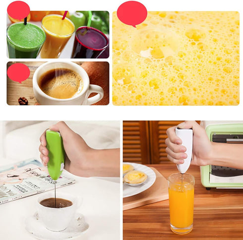 Milk Frother, Electric Mini Kitchen Stirrer, Handheld Coffee Whisk for Milk Shake Mixer