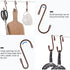Hotop 36 Pieces S Hooks for Hanging, 2.4 Inch Heavy Duty Non Slip Metal Hanger for Kitchen, Closet, Bathroom