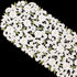 Embroidered Cut Work White Daisy on Ivory Table Runner - Dresser Scarf (16Wx54L)