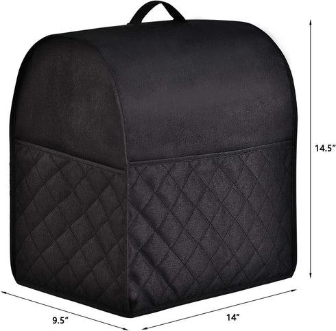 Stand Mixer Dust-proof Cover for KitchenAid, Multi Pockets for Accessories, Water-resistant, Black
