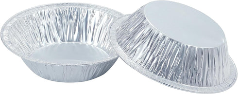 50 Pack Heavy-Duty 5 Inch Pie Pans - Disposable Aluminum Foil Tart for Baking Mini Pies, Stackable
