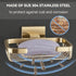 SEIDO 304 4.8" 3.2" Gold Soap Dish for Shower, Stainless Steel Double-Locking Soap Holder, Wall Mount Soap Bar Holder