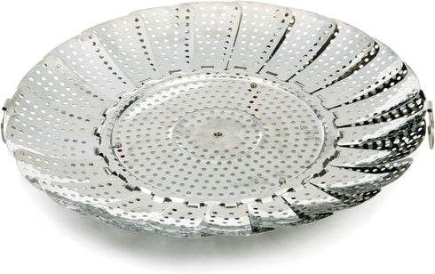 Norpro Large Vegetable Steamer with Detachable Silicone Post, Red