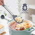 TeamFar Silicone Kitchen Utensils, 2 Pcs Large Nonstick Soup Ladle and Pasta Fork for Cooking, Mixing, Serving, Light