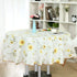 uxcell Seamless Waterproof Vinyl Round Tablecloth 60" Dia for Parties/Wedding/Restaurant Decoration, Yellow Flower